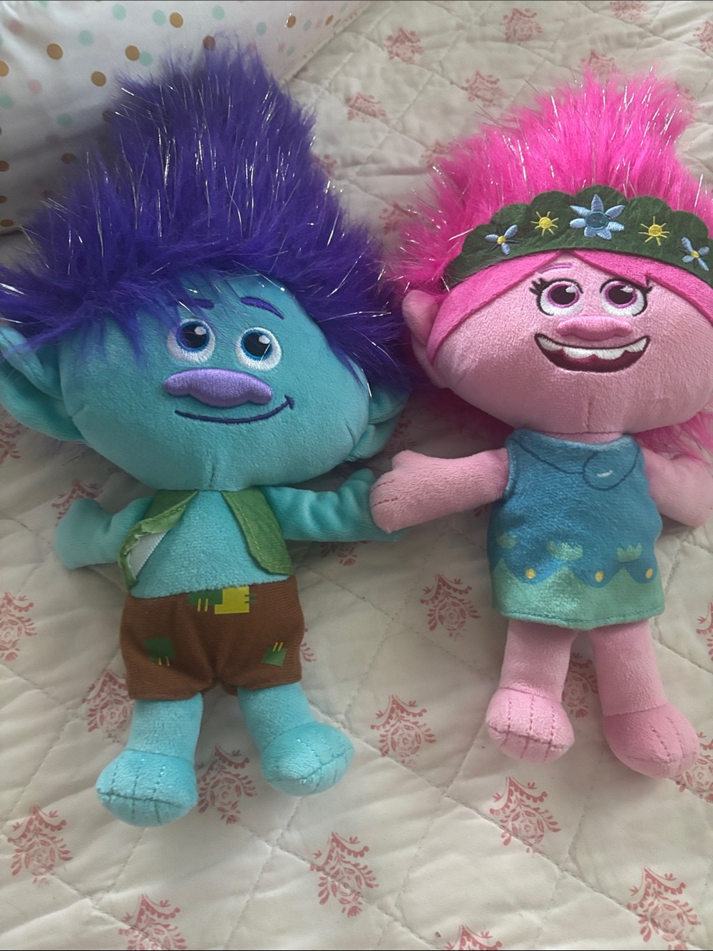 DreamWorks Trolls Plush Duo - Purple Hair & Hot Pink Hair